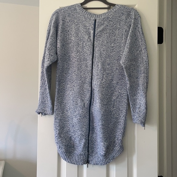 Neely long blue sweater w/ zipper. XS. Worn once. - Picture 2 of 3